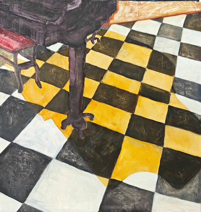 The grand piano and its brilliant shadow (solitaire)